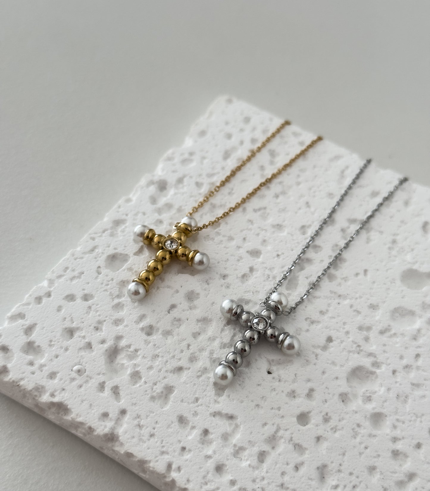 Cross with pearls