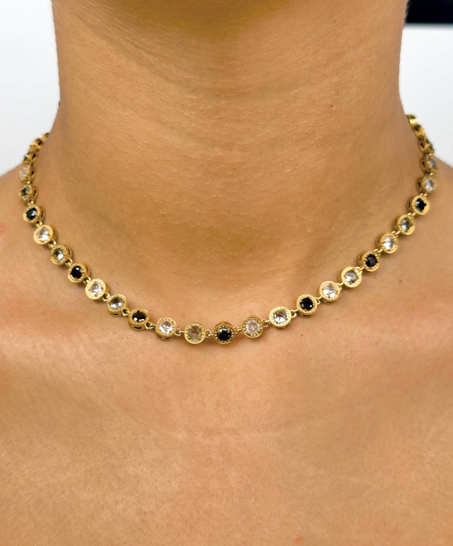 Black diamond necklace