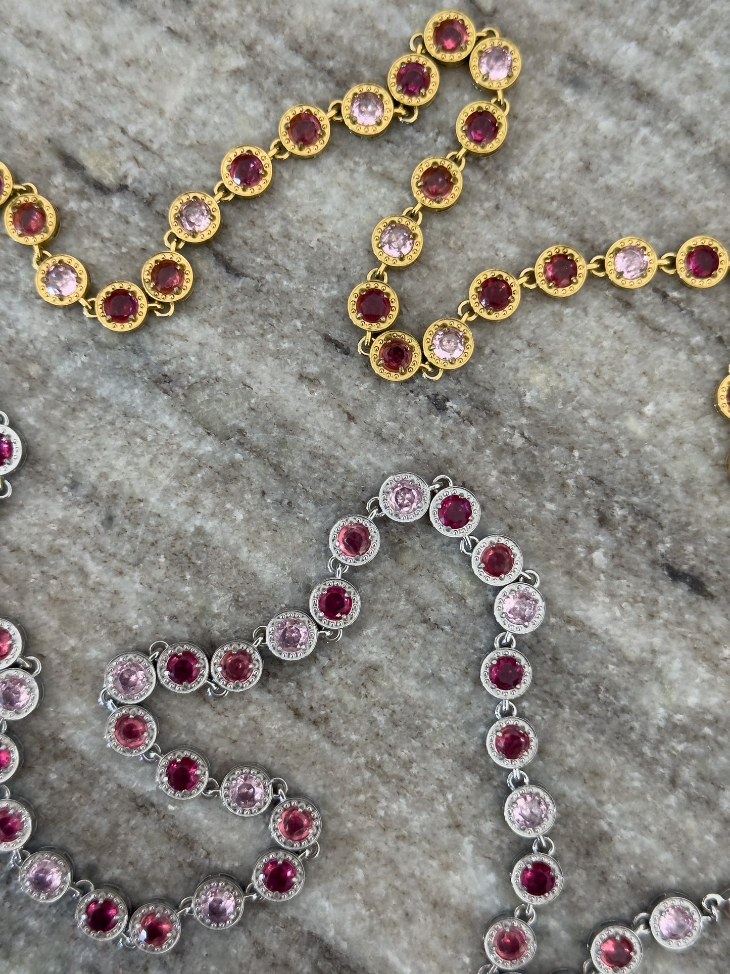 Pink diamond necklace
