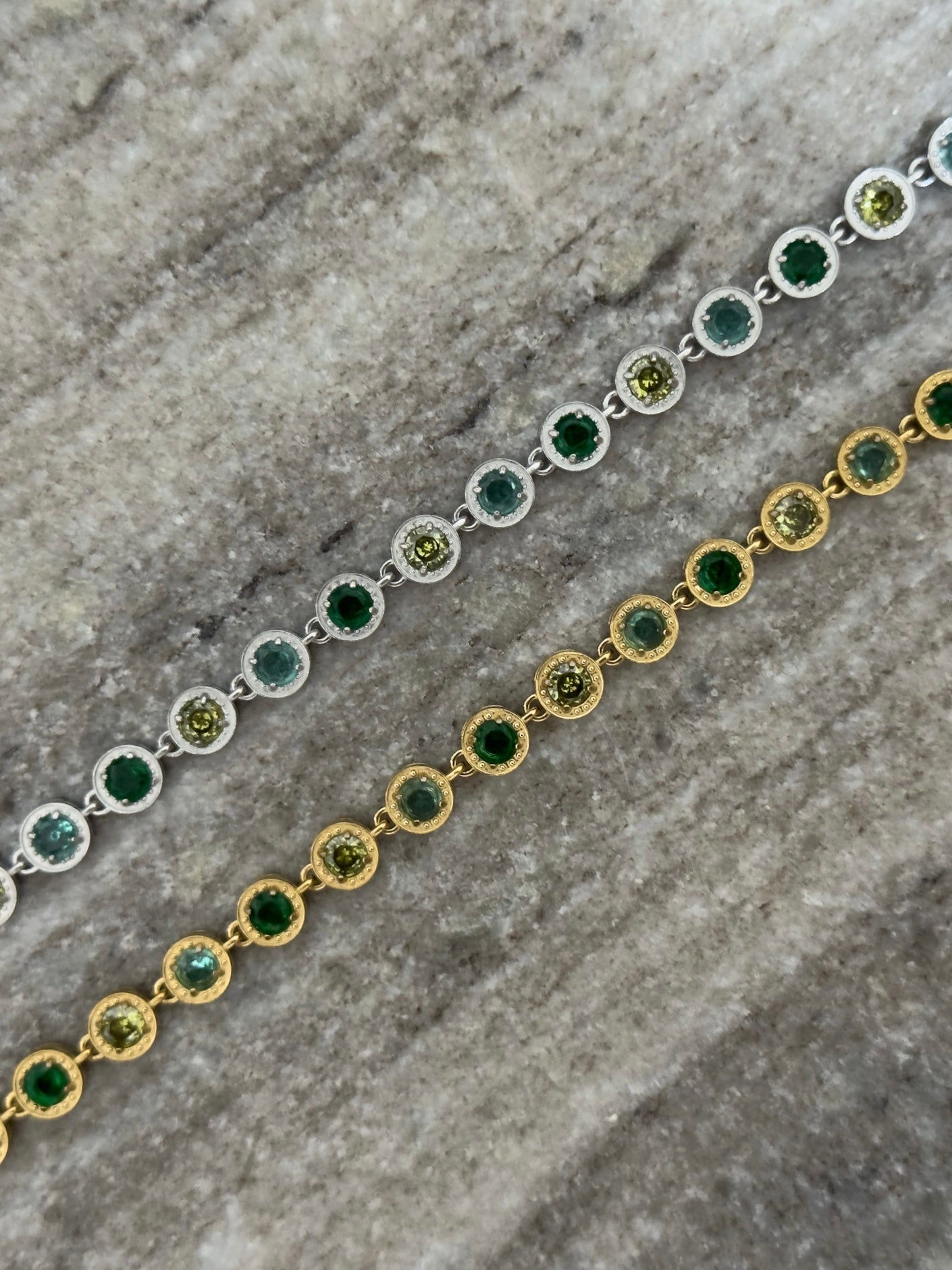 Emerald diamond bracelet