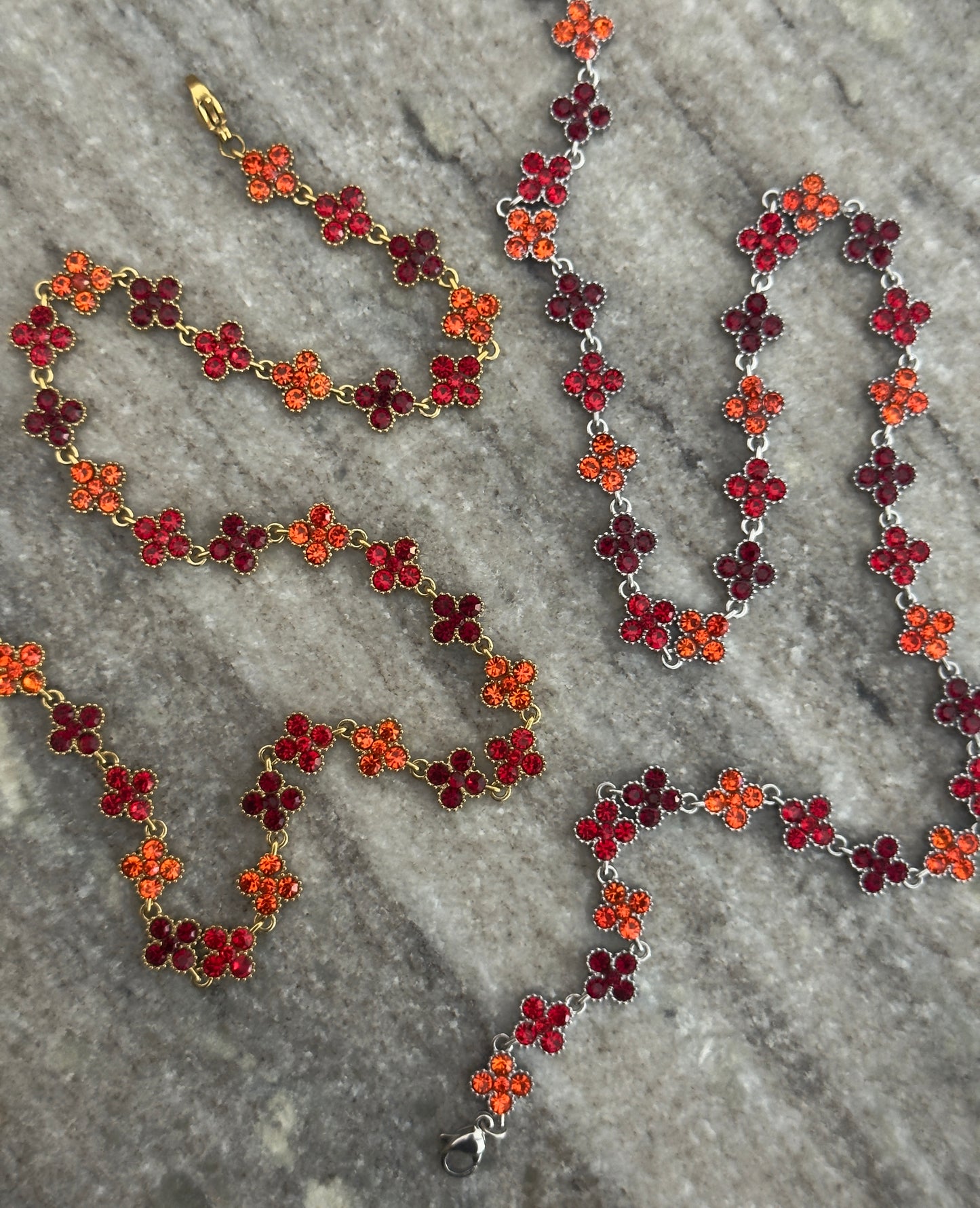 Red glam necklace