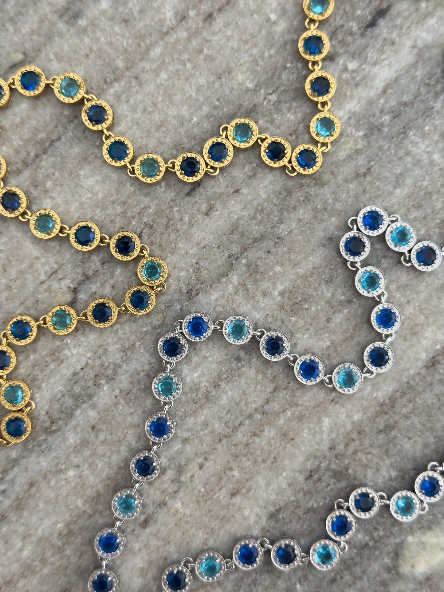 Blue diamond necklace
