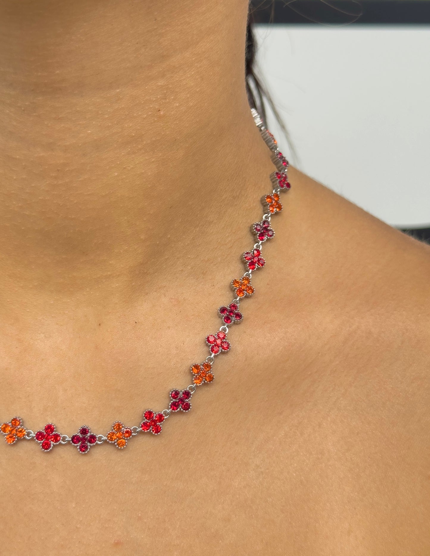 Red glam necklace