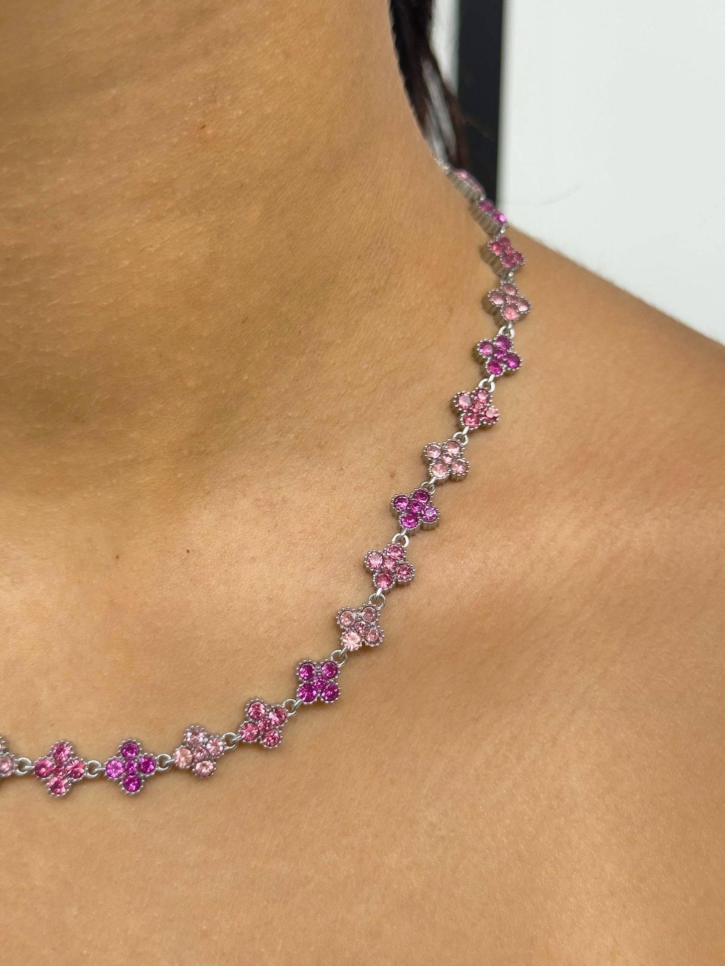 Pink glam necklace