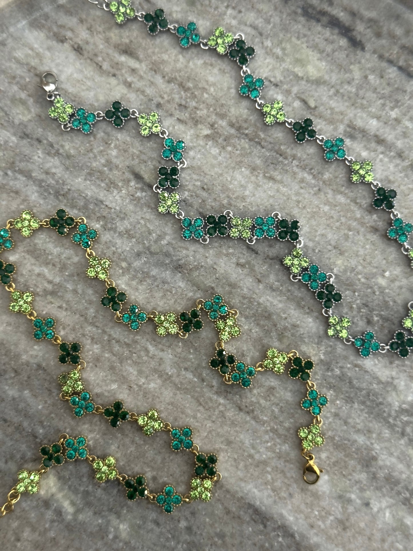 Emerald glam necklace