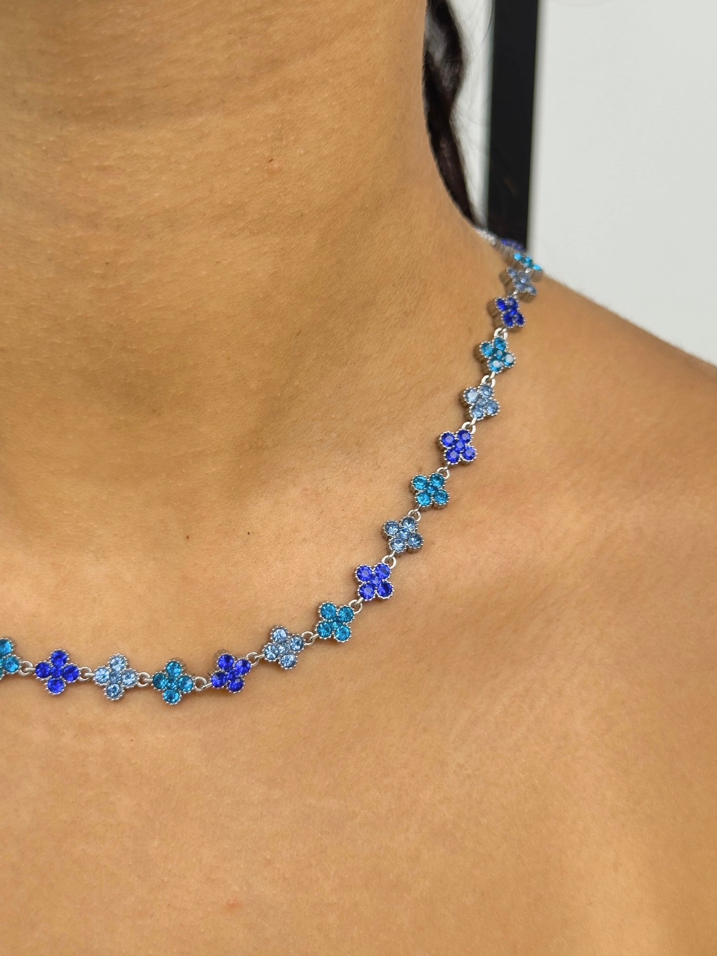 Blue glam necklace