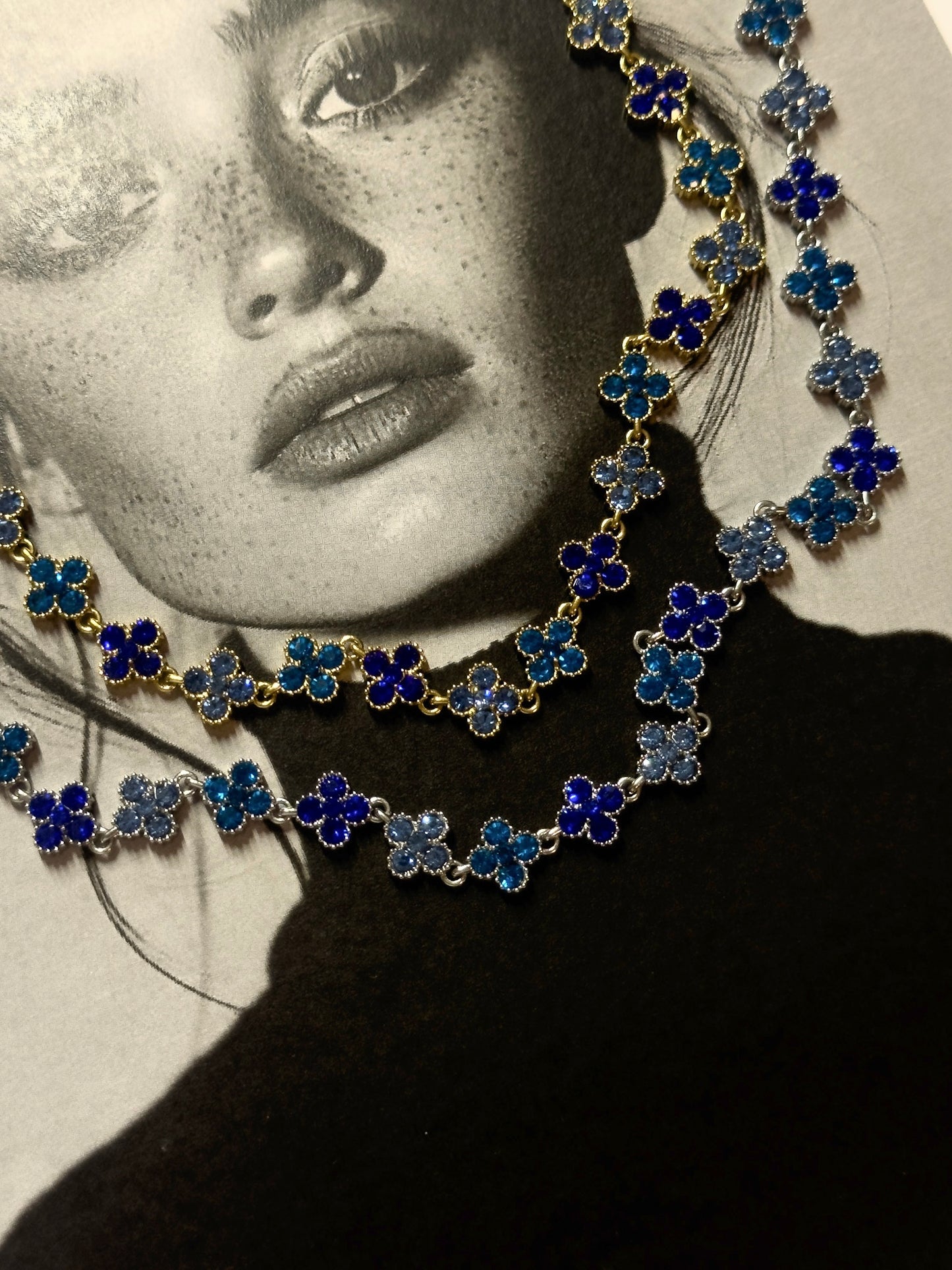 Blue glam necklace