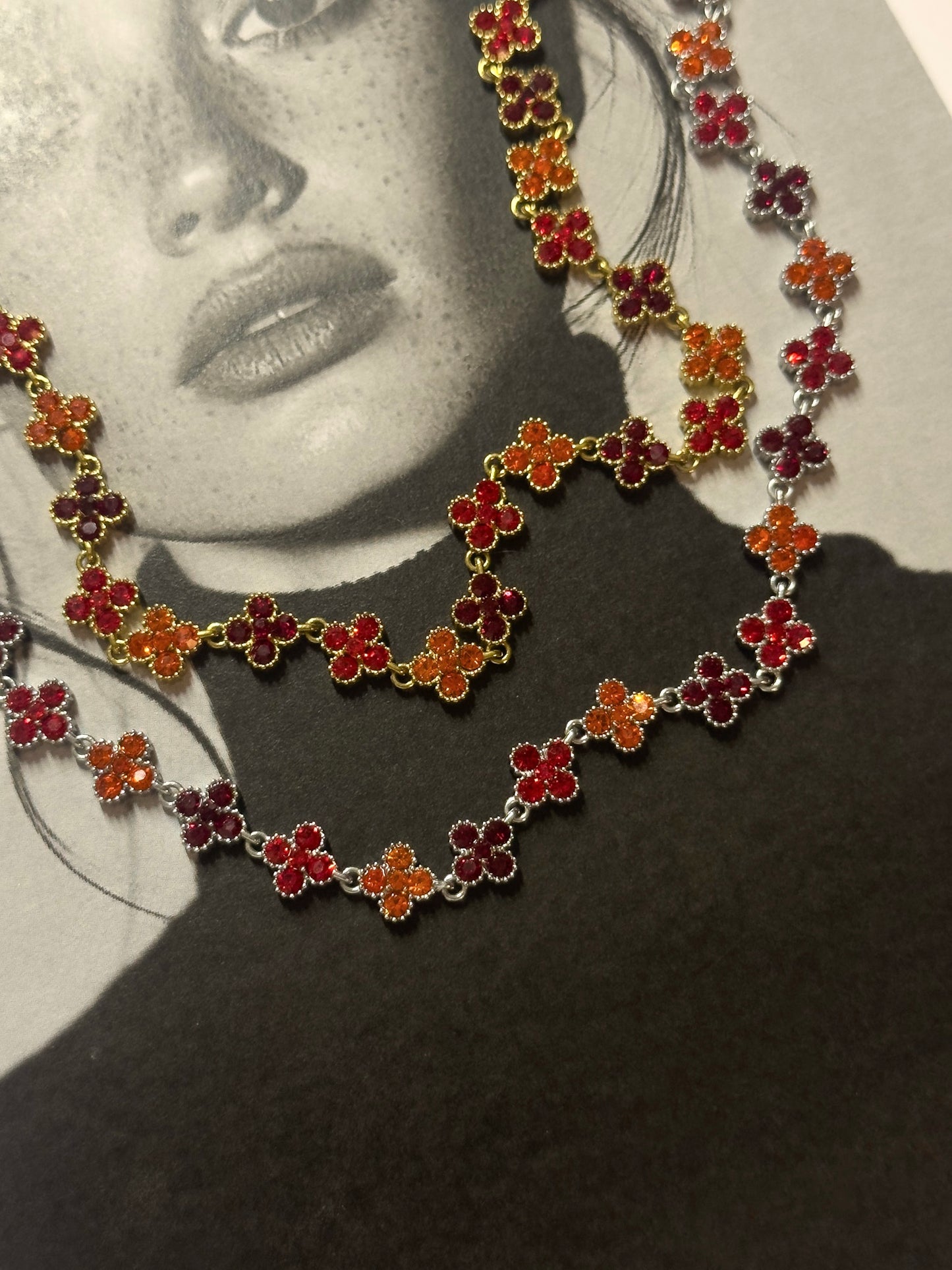 Red glam necklace