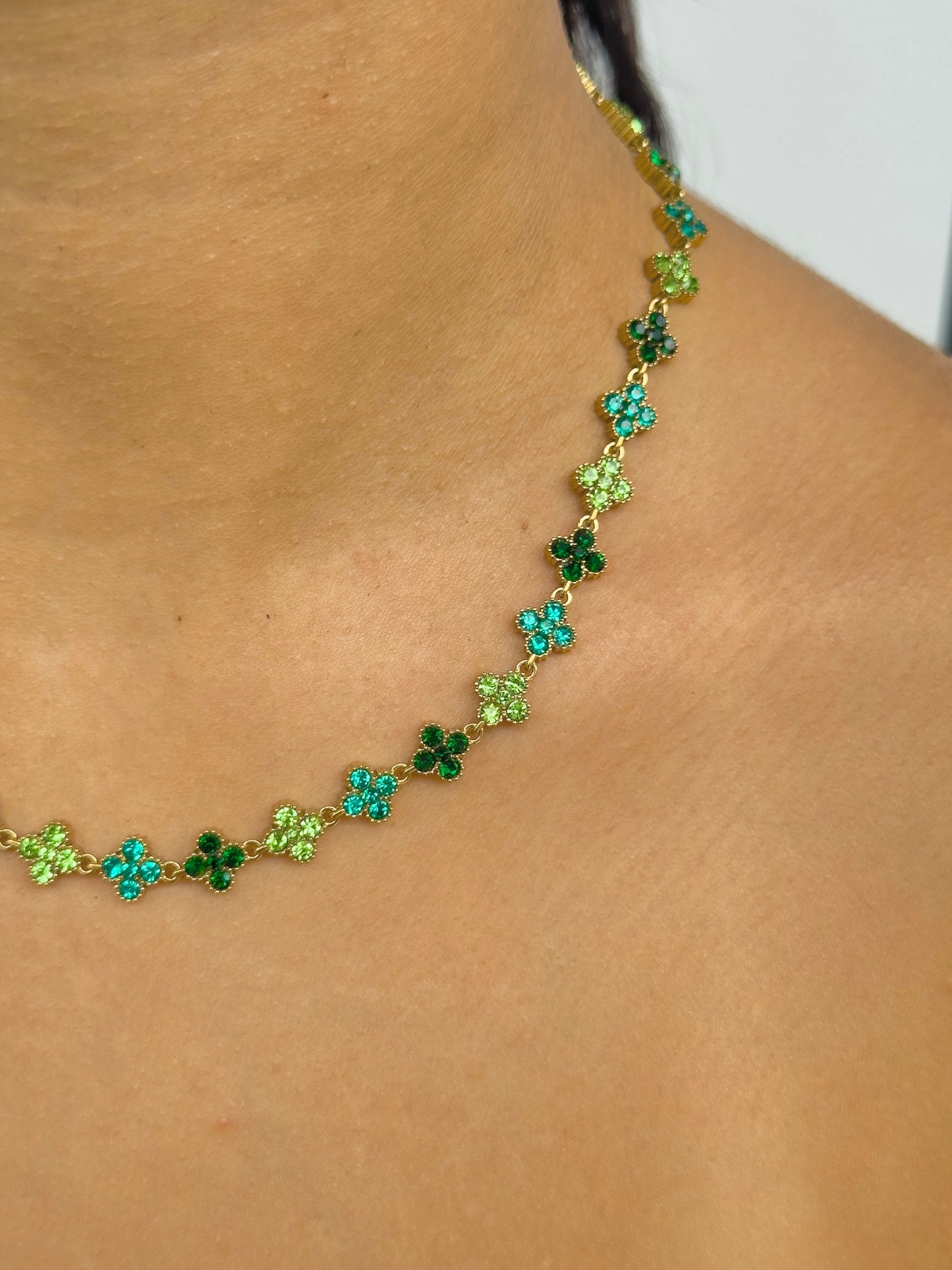 Emerald glam necklace