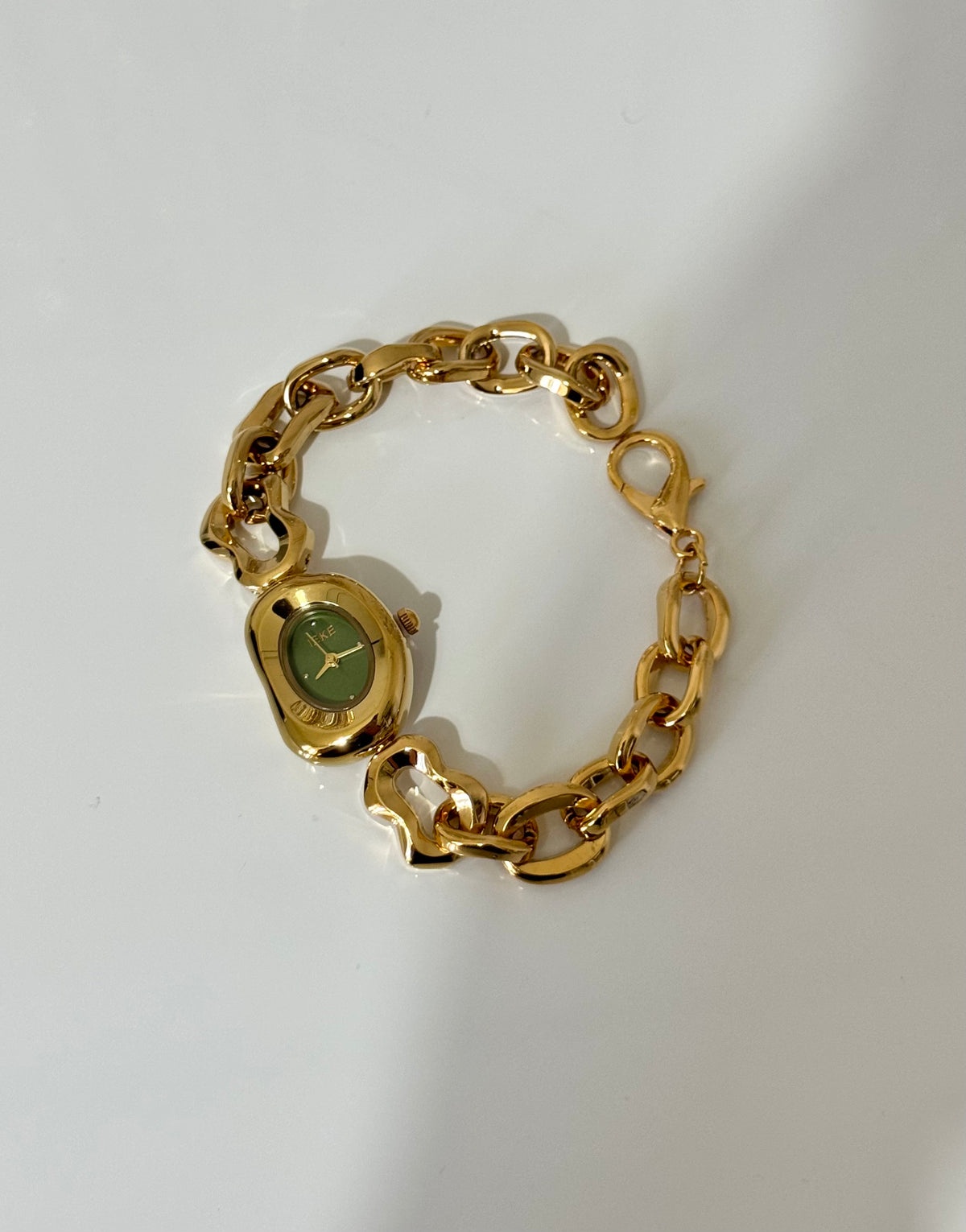 Wavy olive premium watch