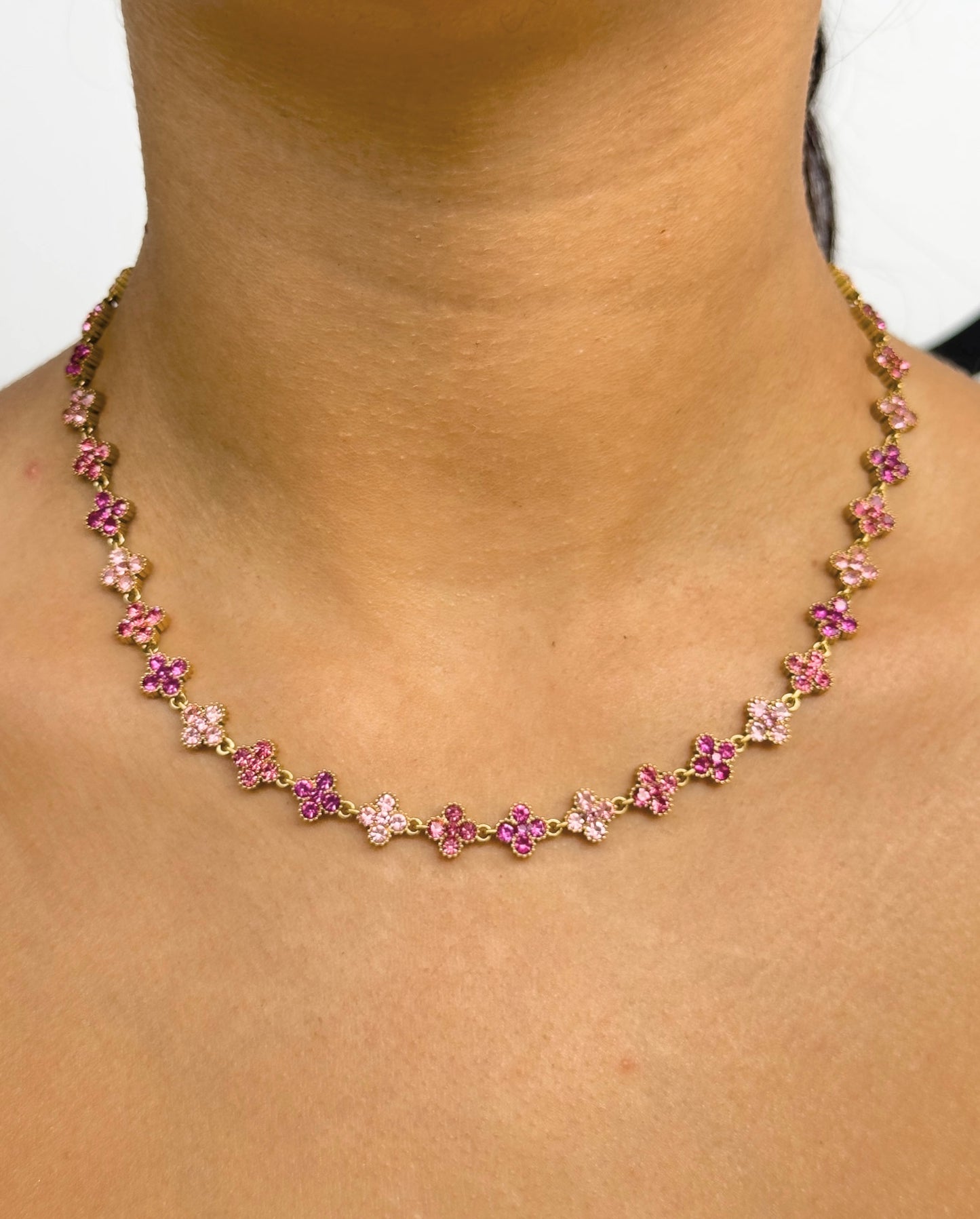 Pink glam necklace