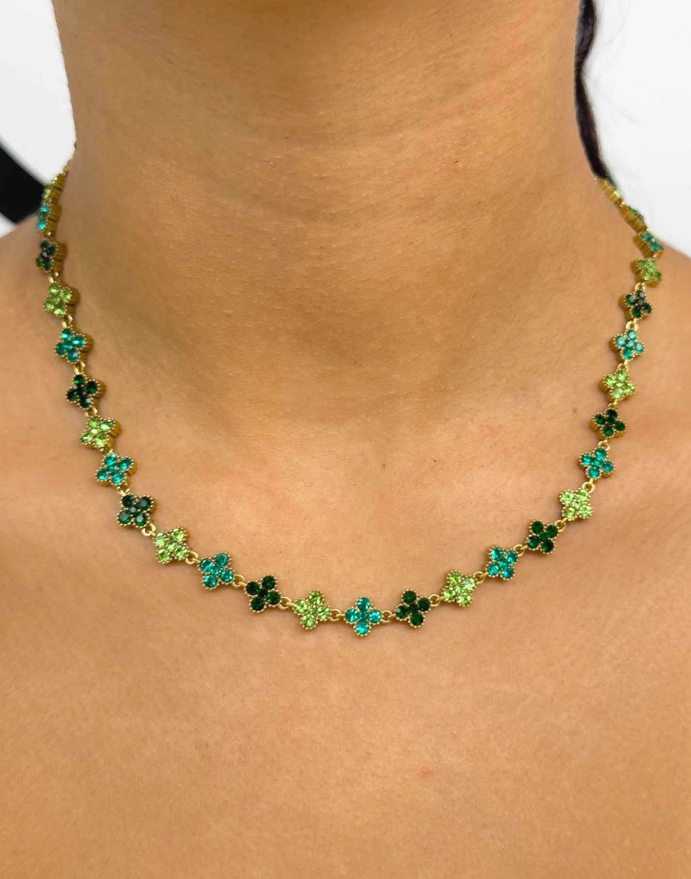 Emerald glam necklace