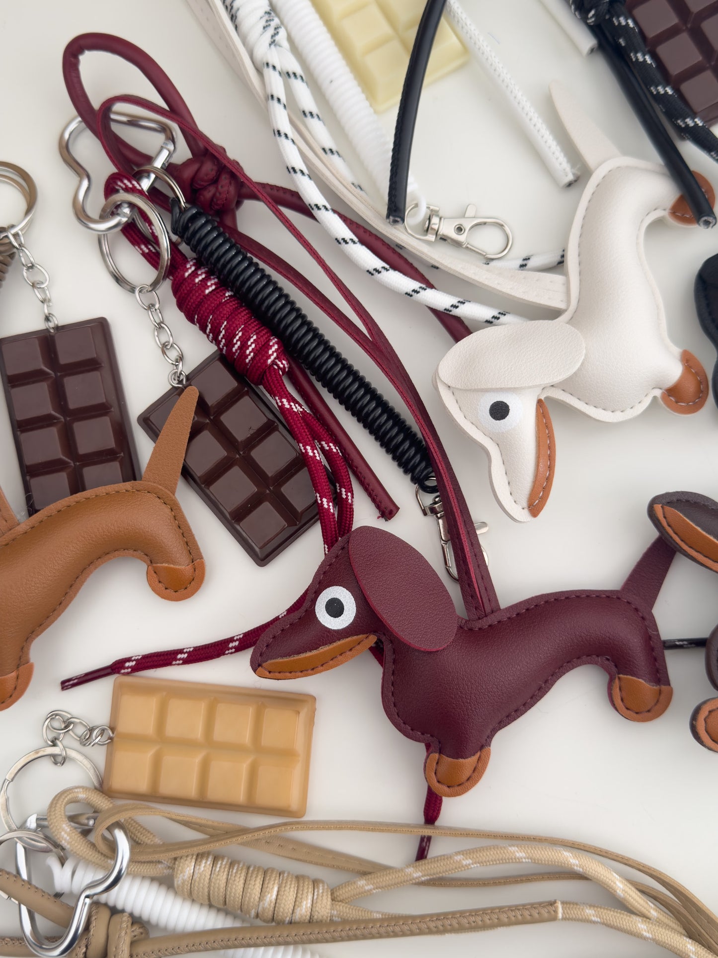🐶 & 🍫 bag charms