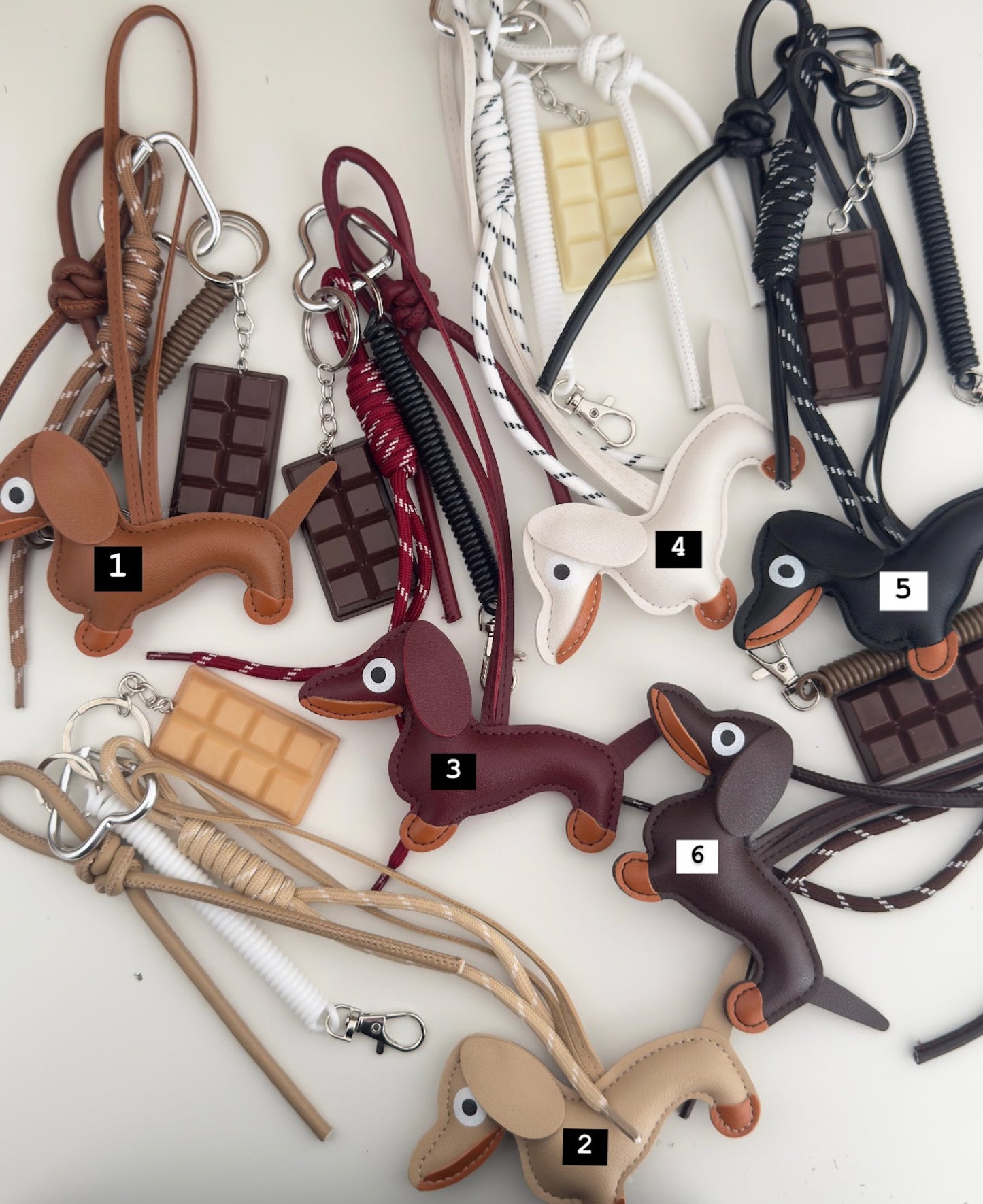 🐶 & 🍫 bag charms