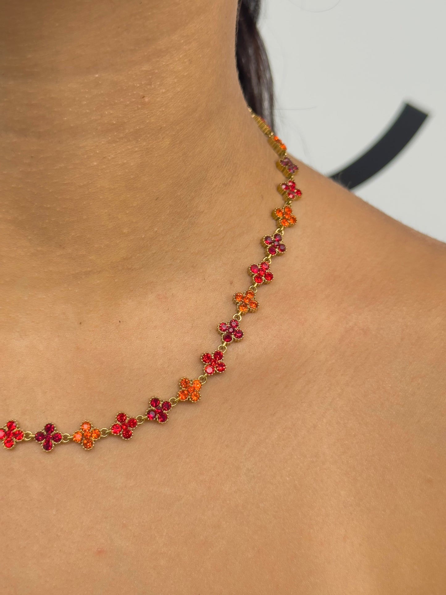 Red glam necklace