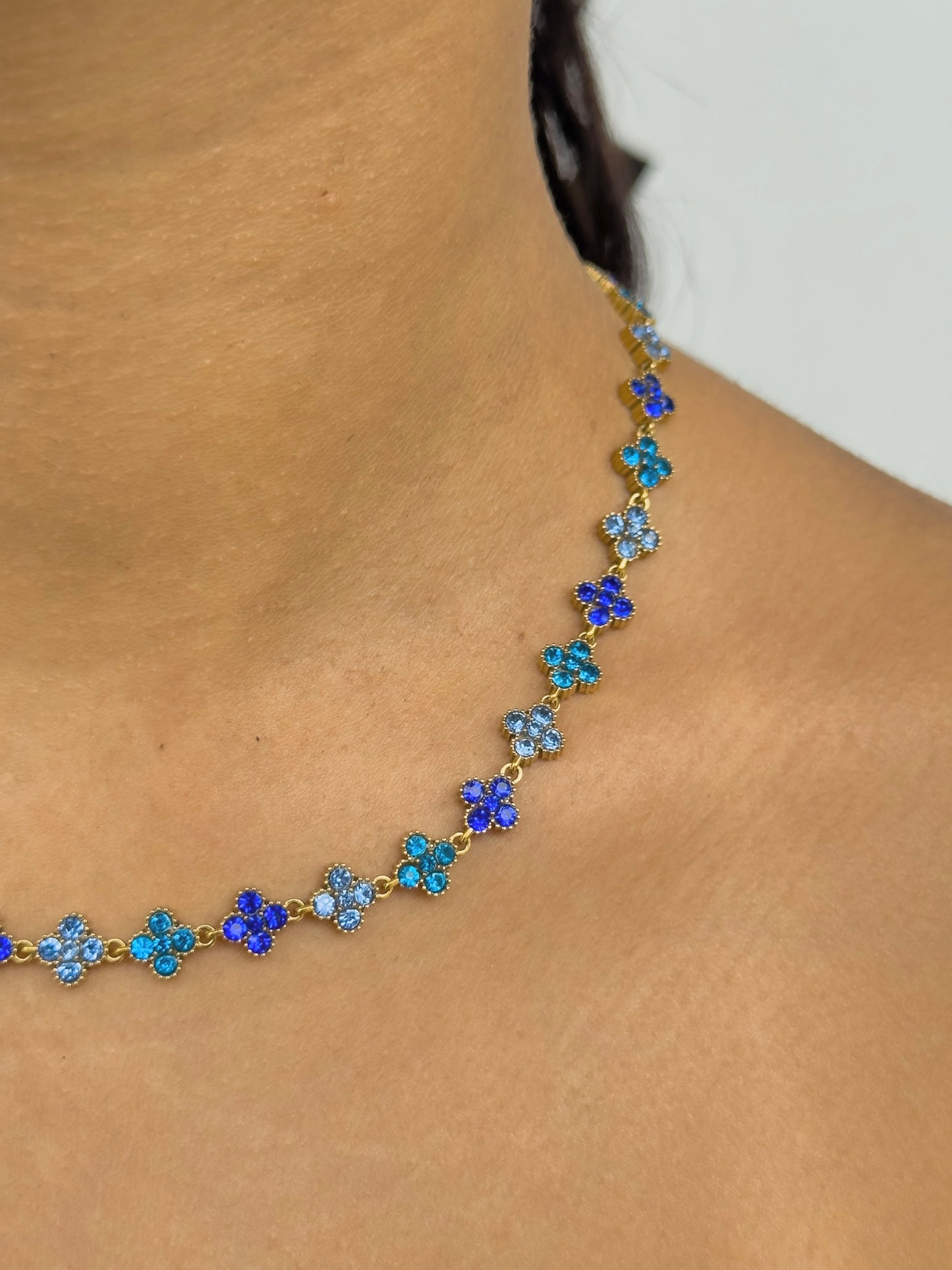 Blue glam necklace