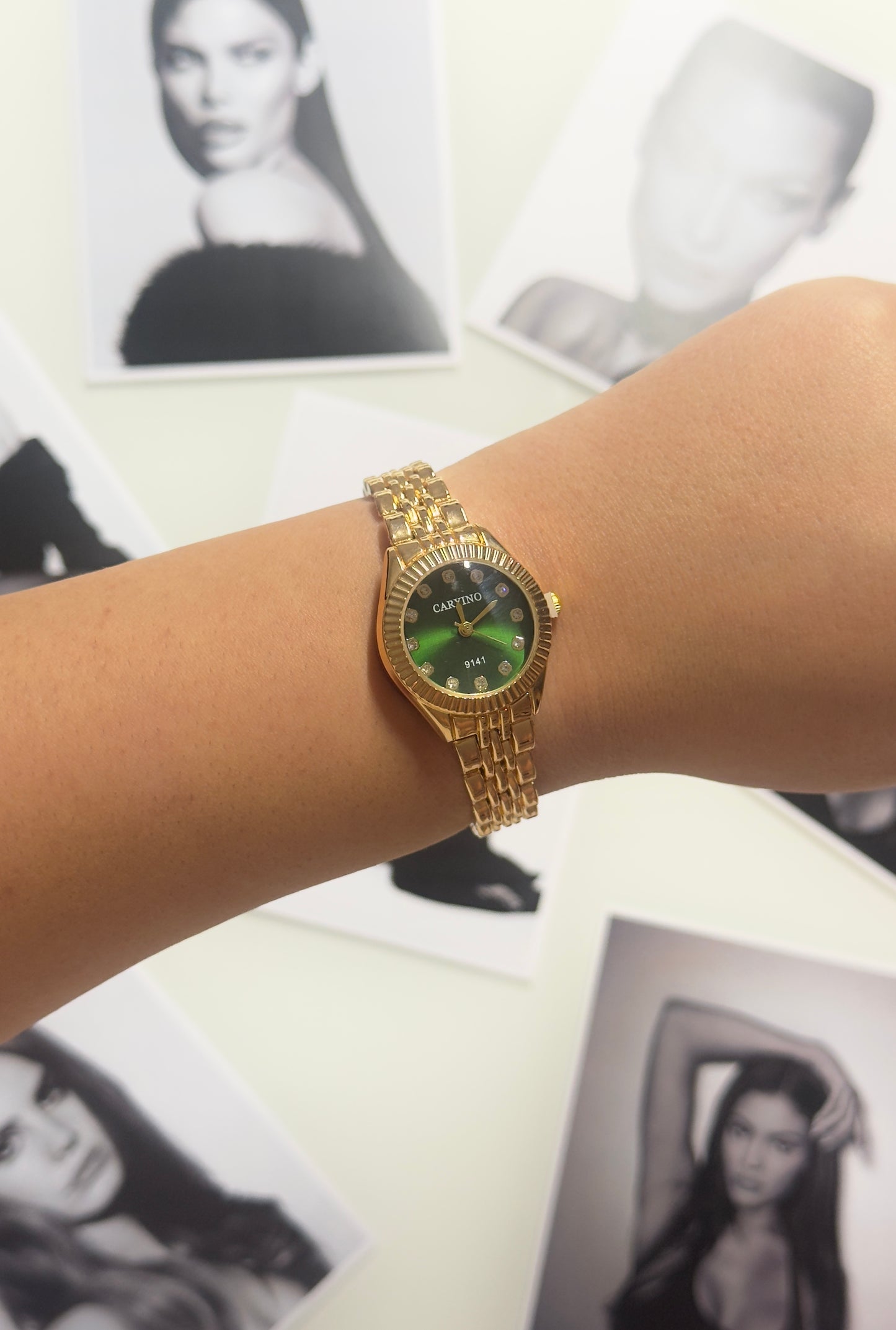 Mini love gold-emerald