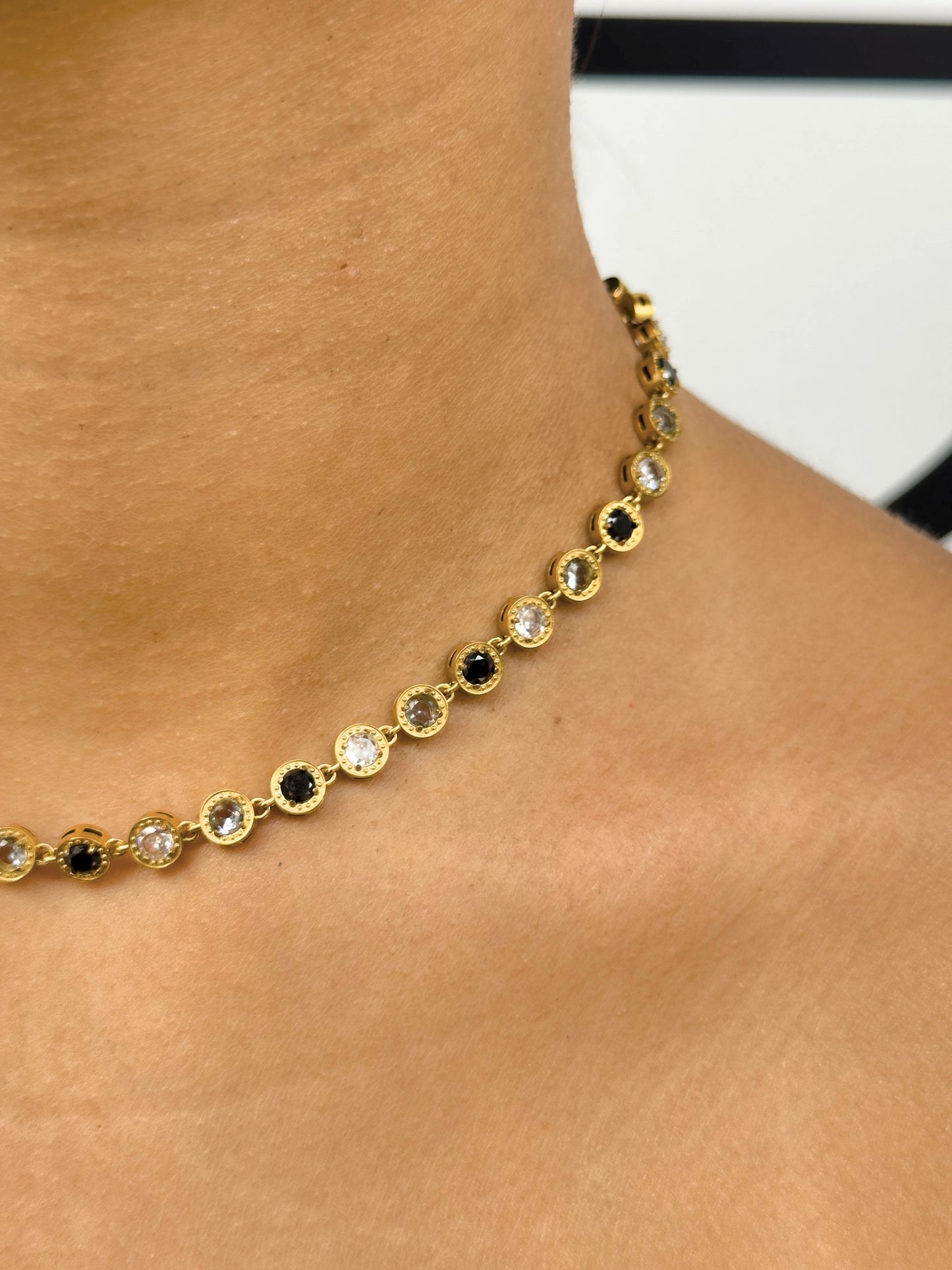 Black diamond necklace