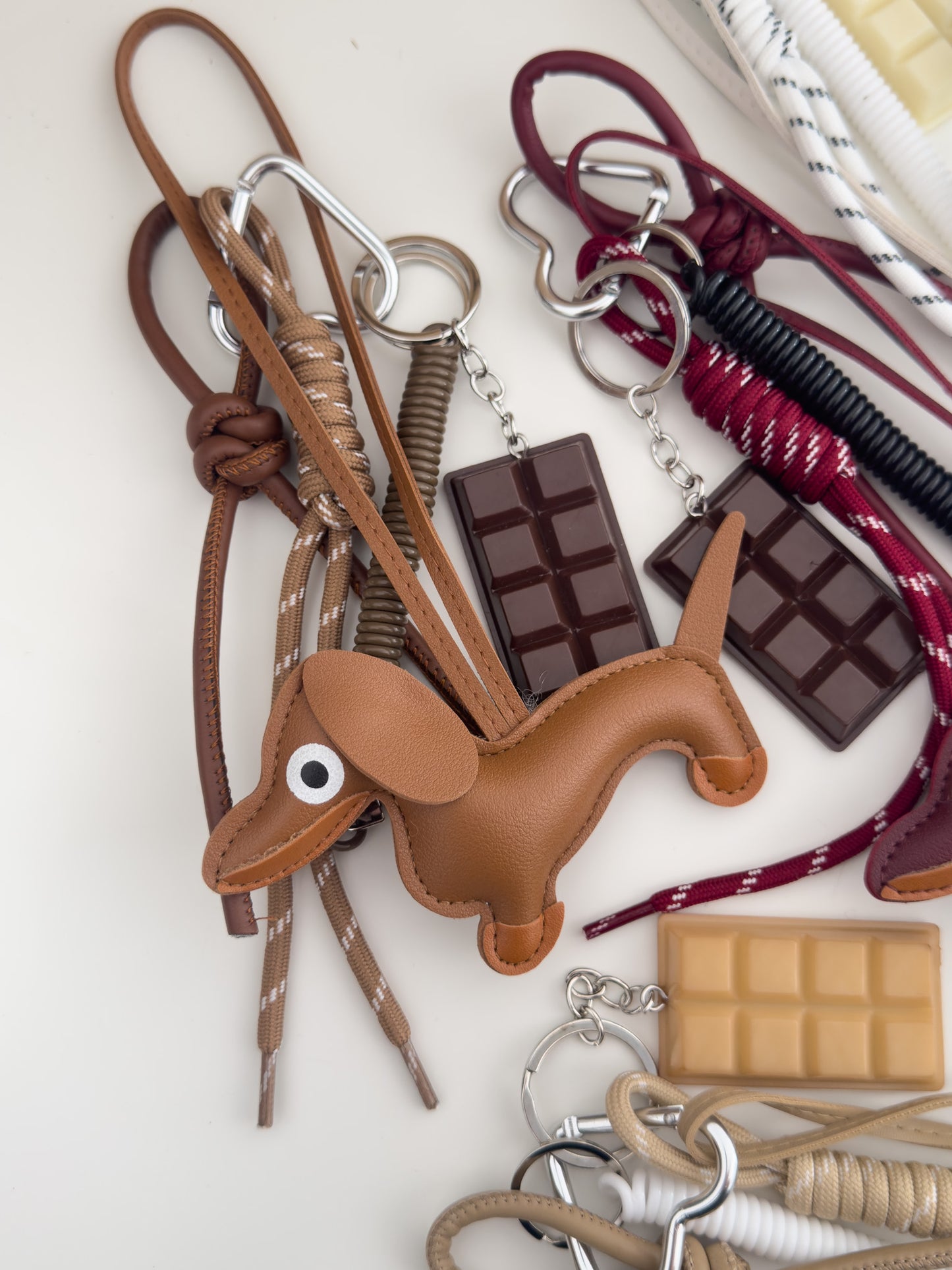 🐶 & 🍫 bag charms