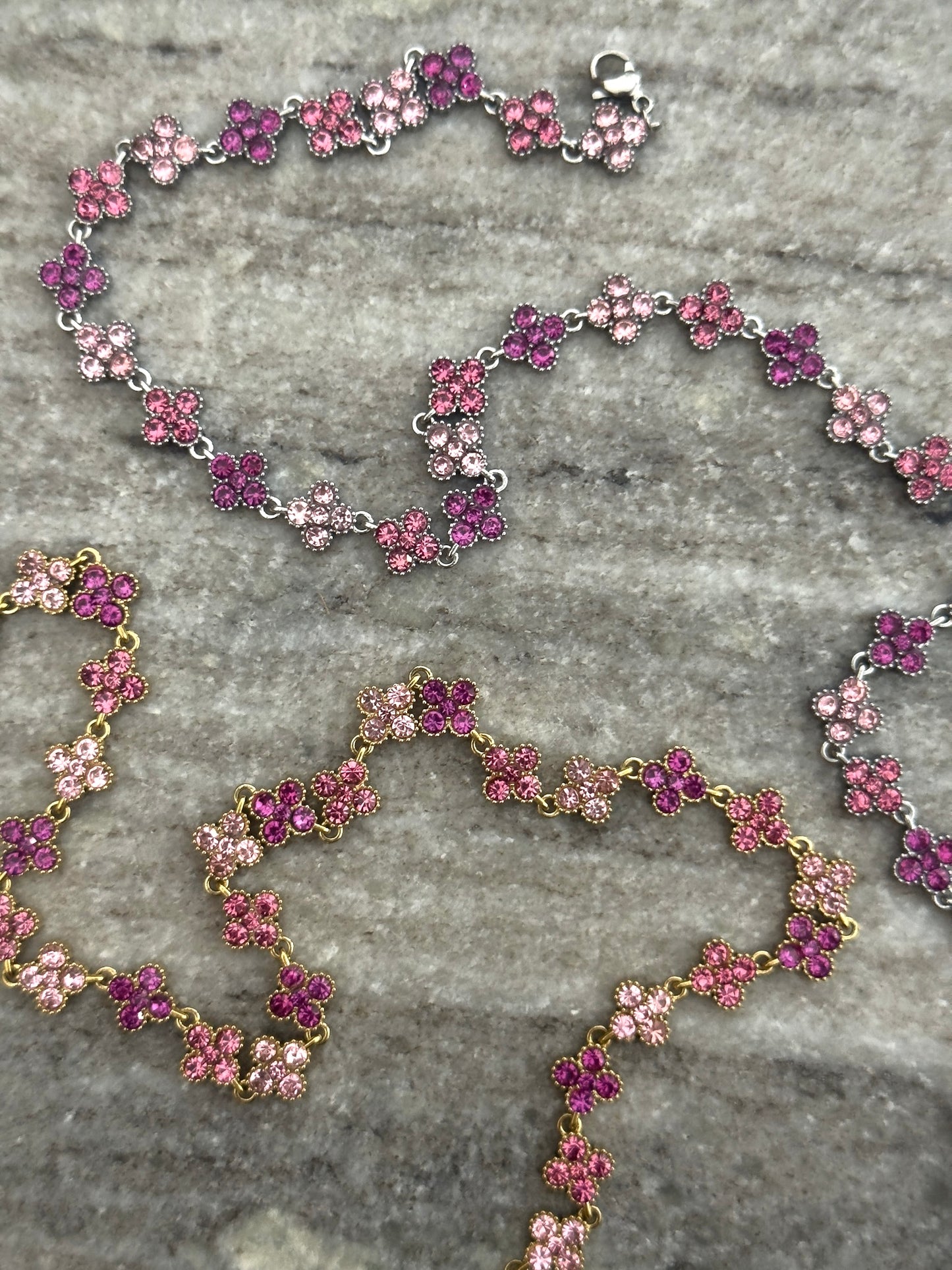 Pink glam necklace