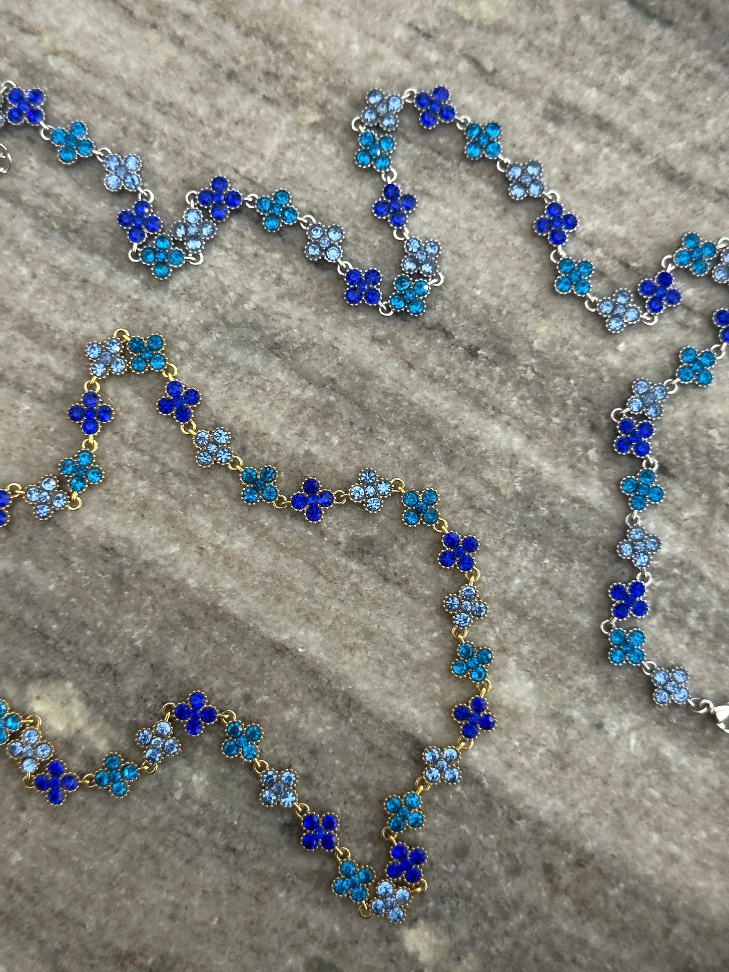 Blue glam necklace