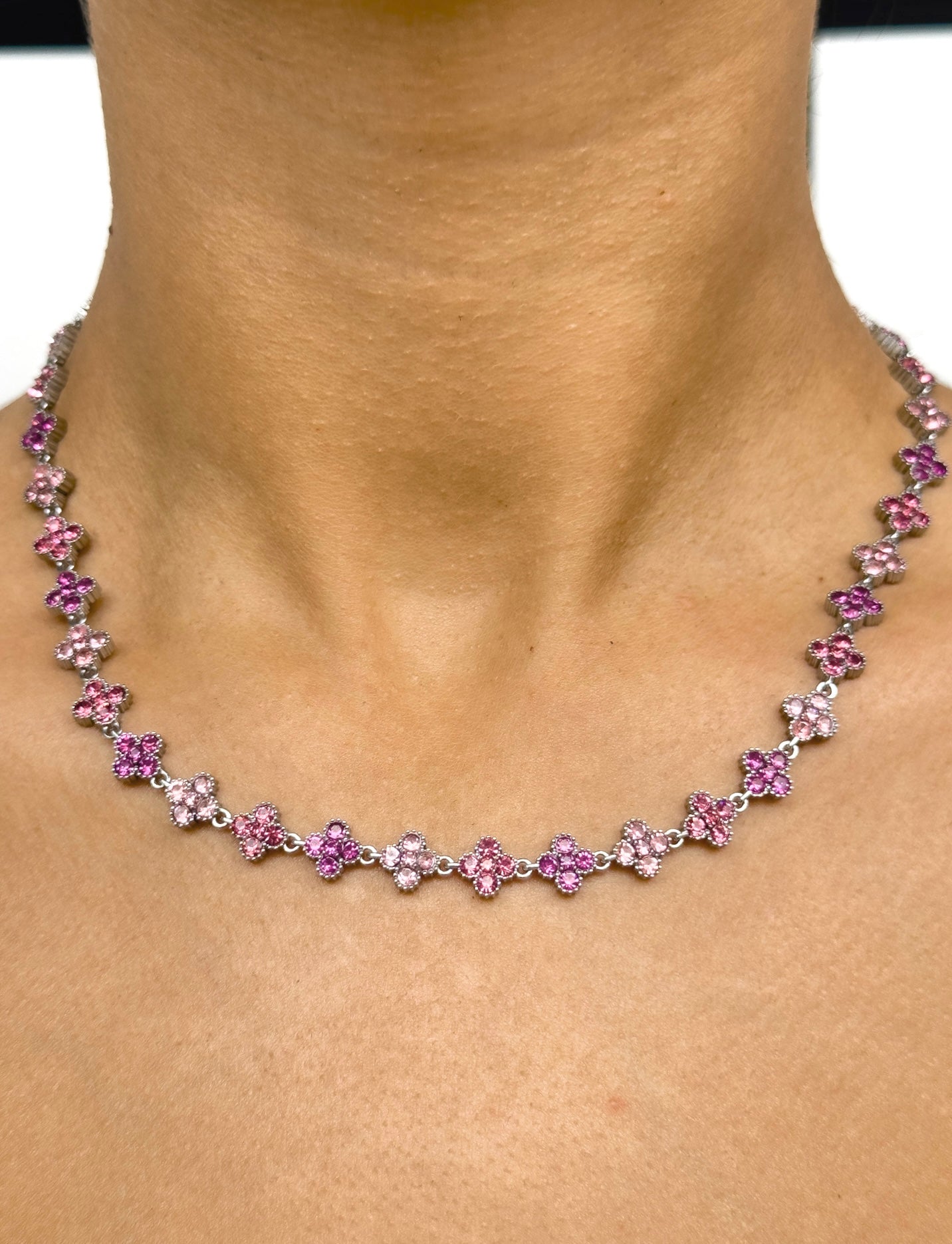 Pink glam necklace