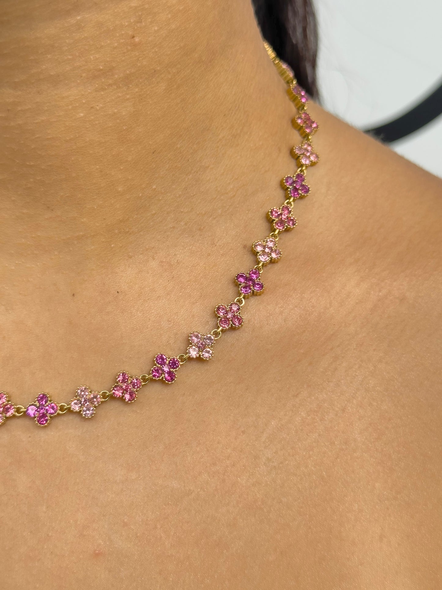 Pink glam necklace