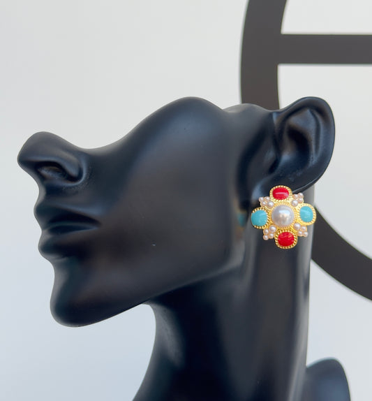 Colourful vintage earrings