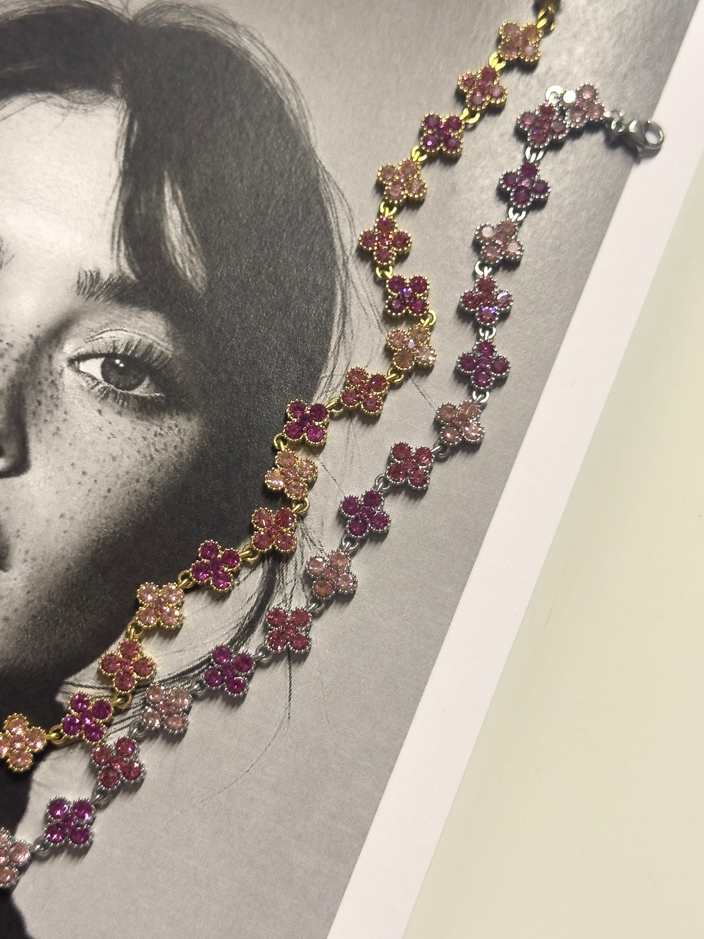 Pink glam necklace
