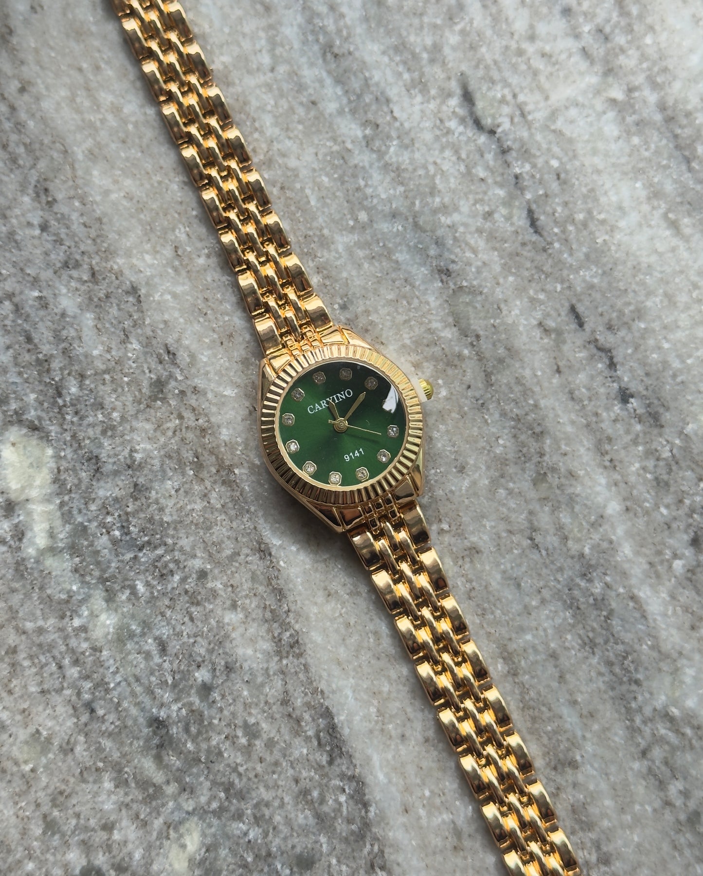 Mini love gold-emerald