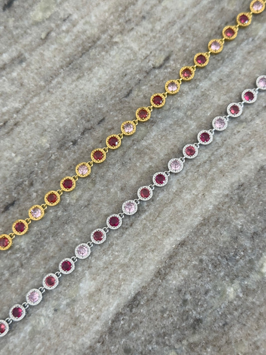 Pink diamond necklace