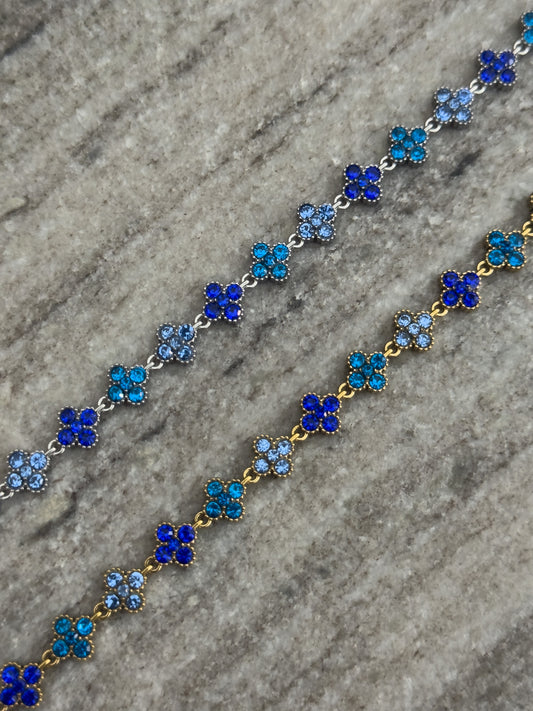 Blue glam necklace