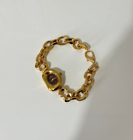 Wavy burgundy premium watch