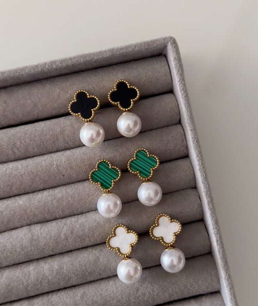 Van cleef earrings with pearls