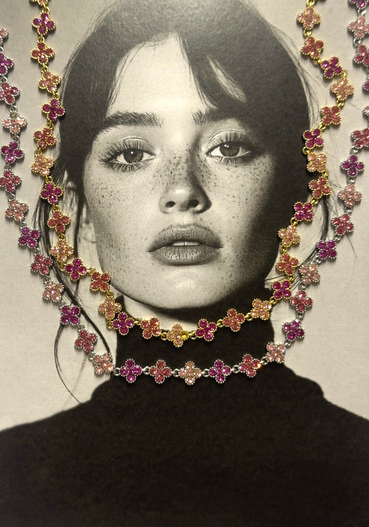Pink glam necklace