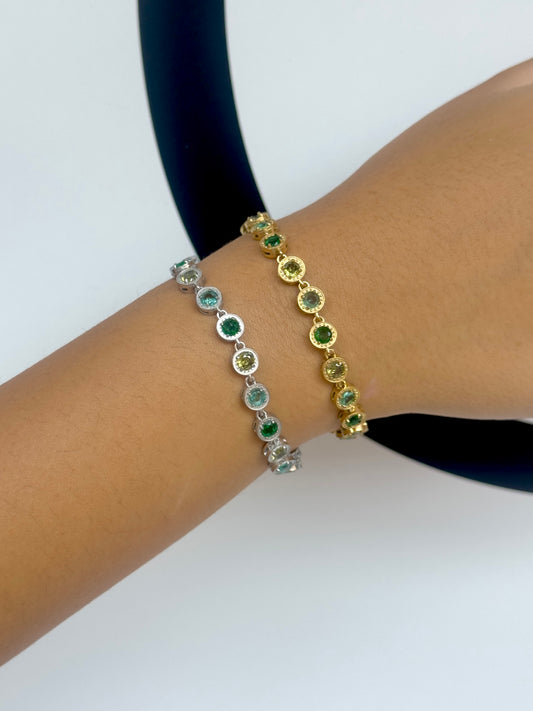 Emerald diamond bracelet