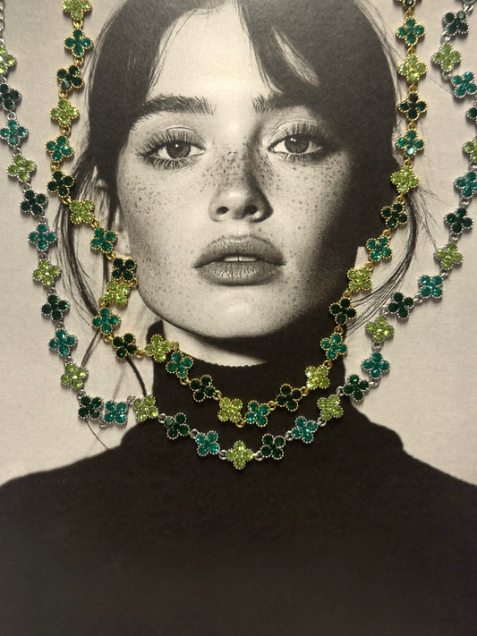 Emerald glam necklace