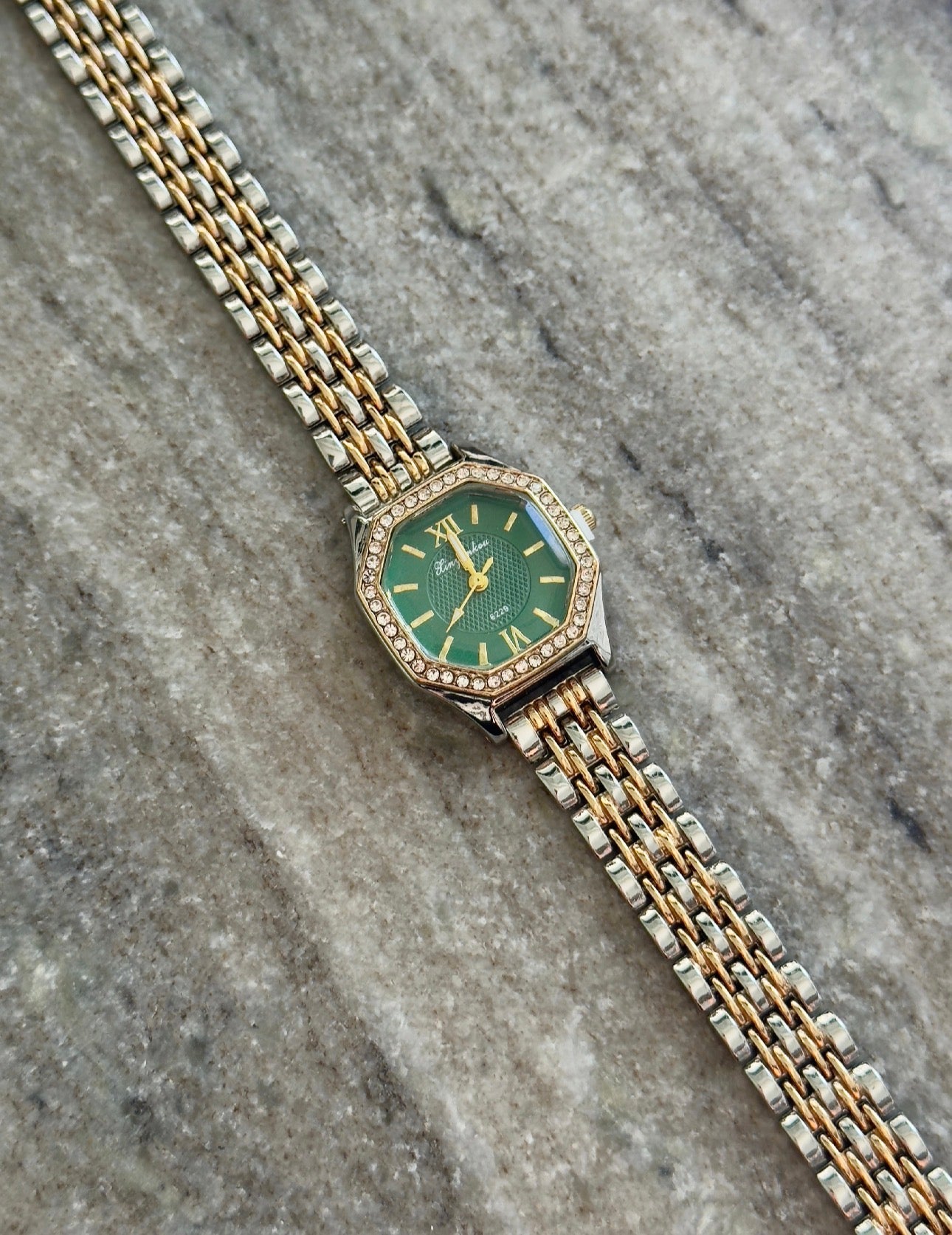Monica mixed-emerald
