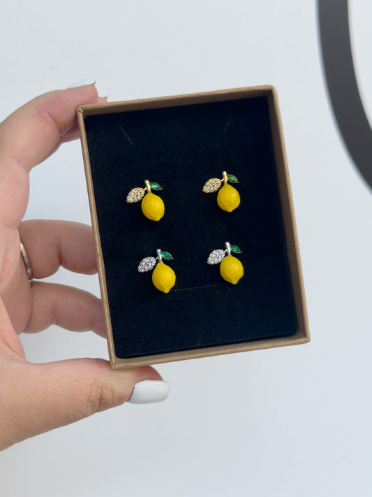 🍋 pie earrings