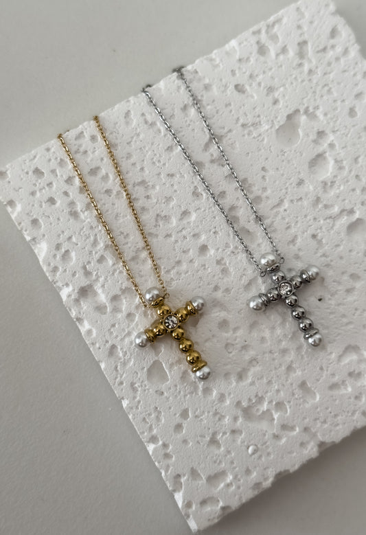 Cross with pearls