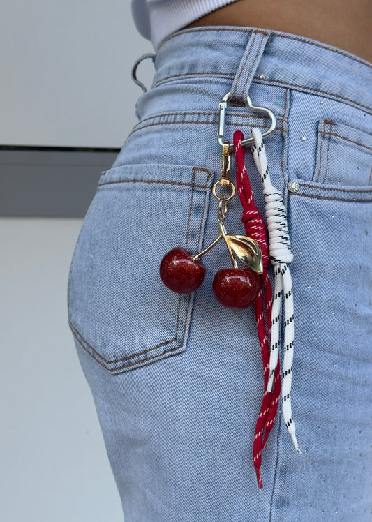 Glitter 🍒 bag charm