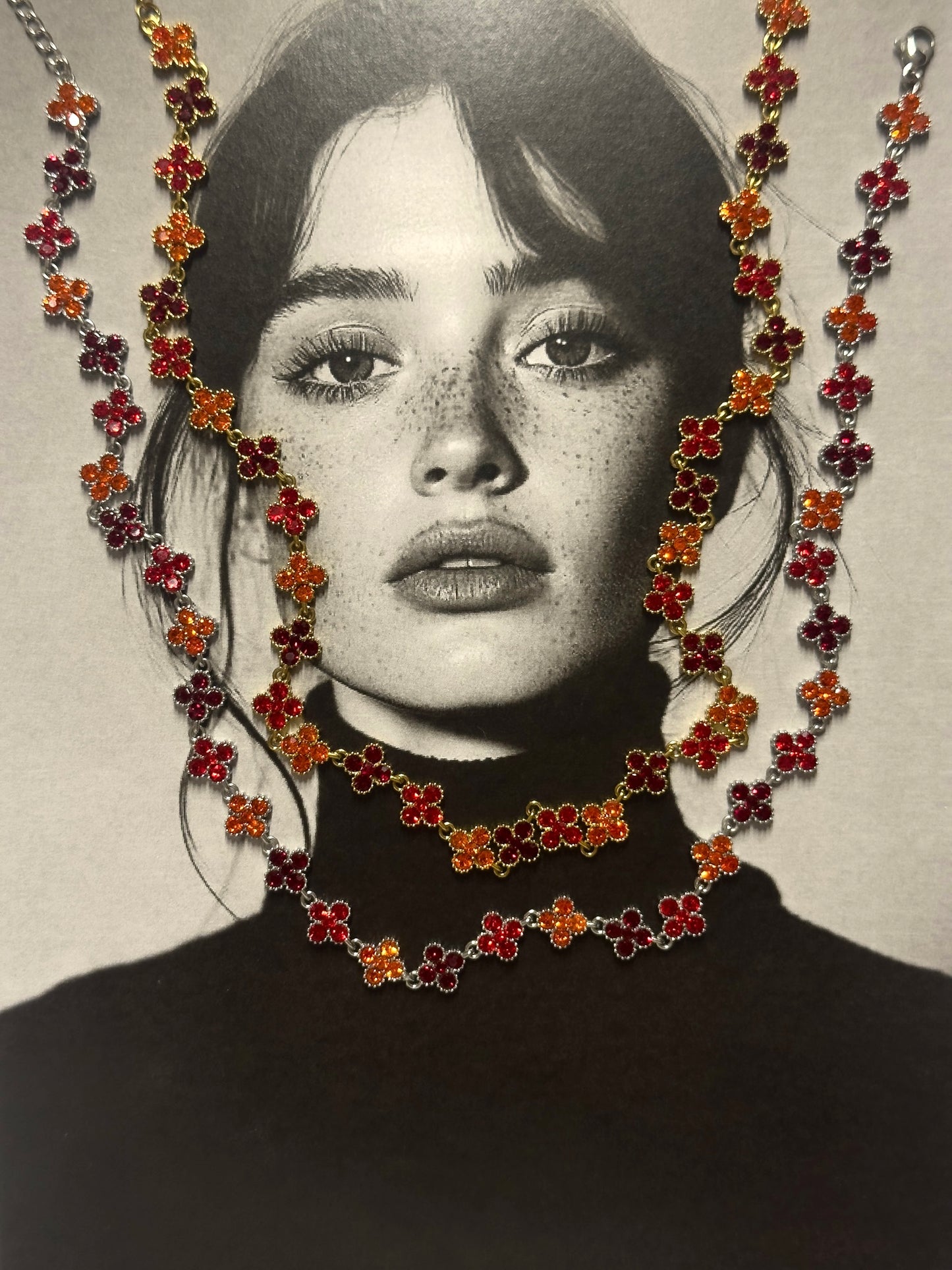 Red glam necklace