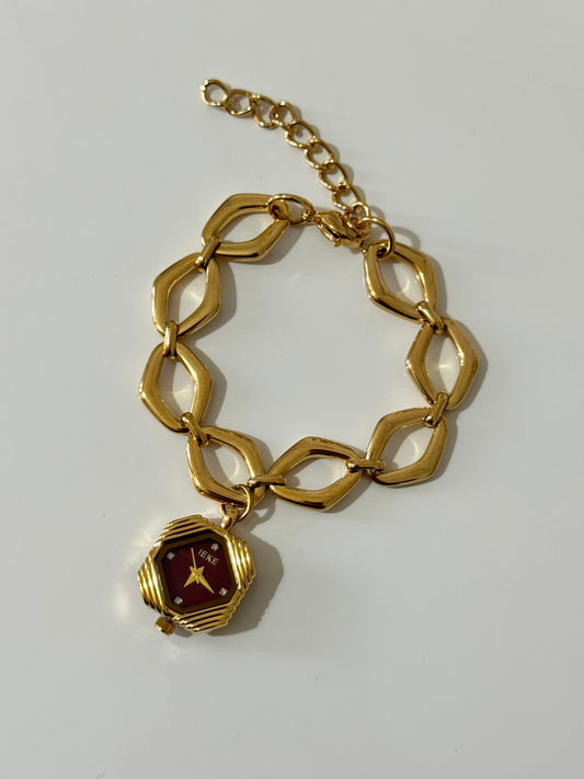 Azure burgundy premium watch