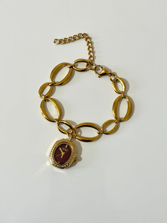 Burgundy premium watch