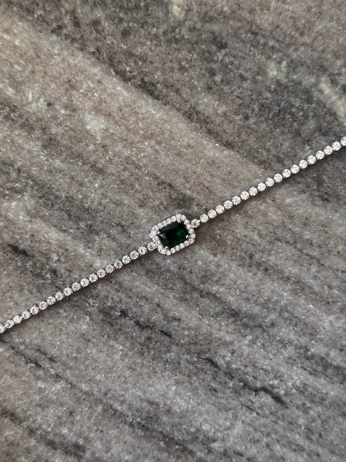 Emerald zircon bracelet