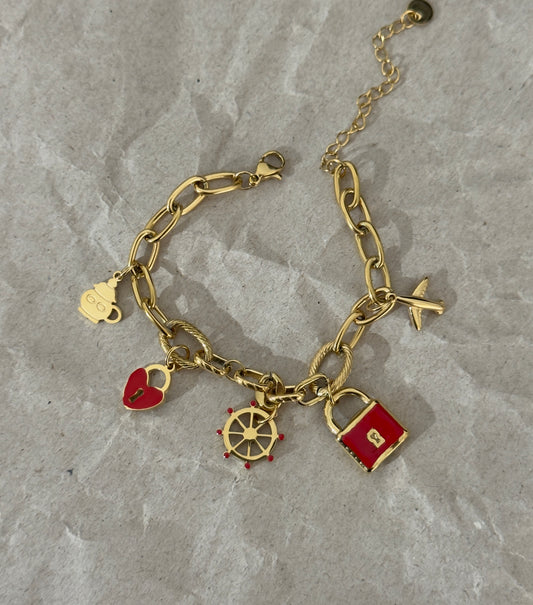 Travel charm bracelet