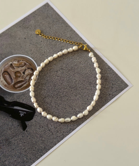 Real perla handmade anklet