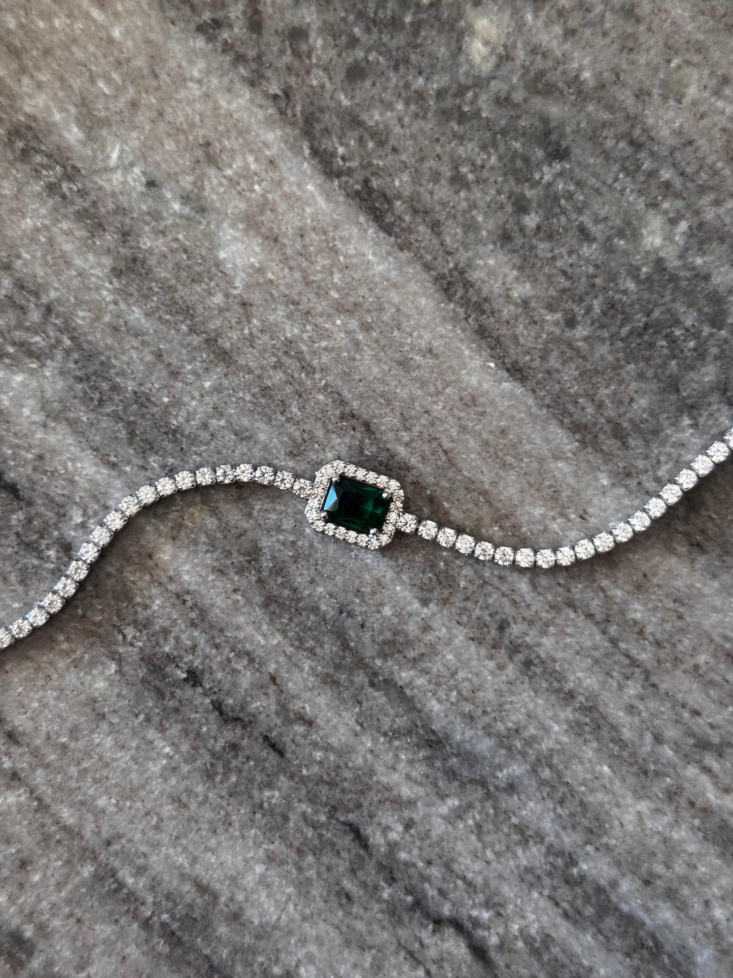 Emerald zircon bracelet