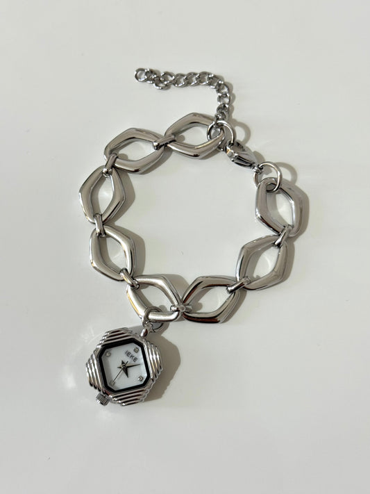Azure silver premium watch