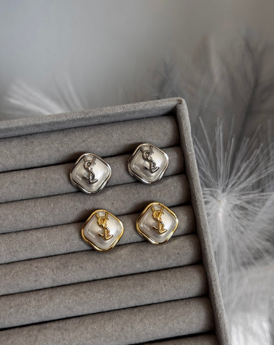 YSL pearl earrings